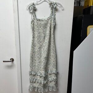 NWT Abercrombie Smocked Floral Midi Dress